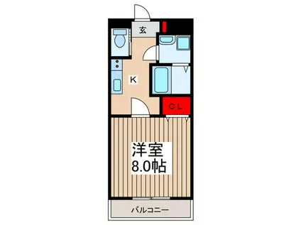 第一フラワーマンション(1K/2階)の間取り写真