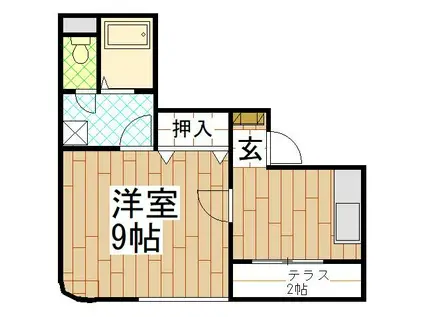 陽行マンション(1K/3階)の間取り写真