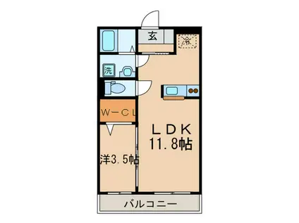 フェアレーン高野台 II(1LDK/1階)の間取り写真