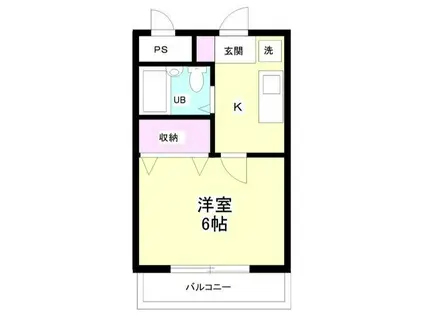 CENT浦和(1K/1階)の間取り写真