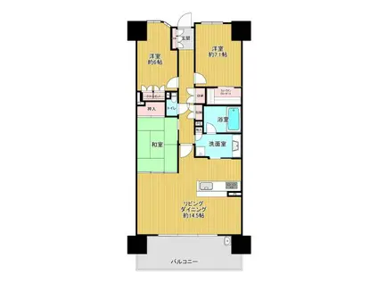 センティス(3LDK/18階)の間取り写真