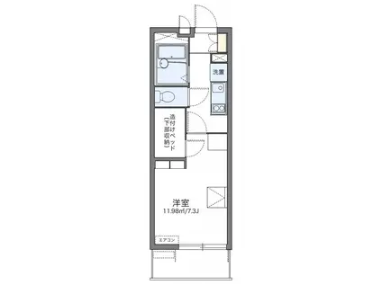 レオパレスセレノ(1K/3階)の間取り写真