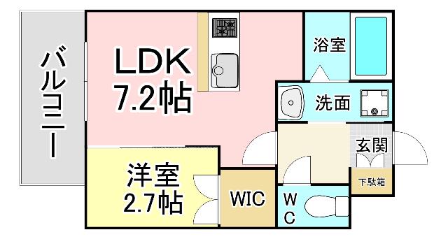 コンダクトレジデンスKONYA(1DK/8階)の間取り写真