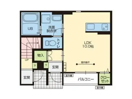 LANCHEIV(ワンルーム/1階)の間取り写真