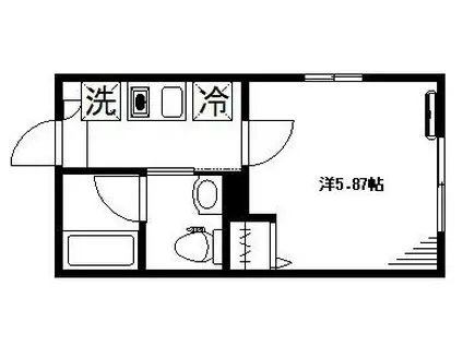 フェリーチェ阿佐ヶ谷M(1K/3階)の間取り写真