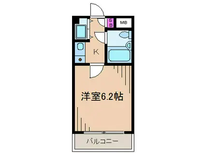 小杉SIビル(1K/3階)の間取り写真