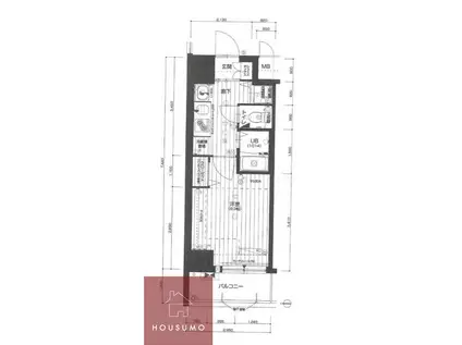 プレミアムコート天神橋エイト(1K/7階)の間取り写真