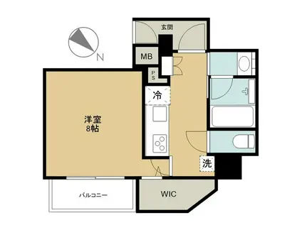 AXIA COURT早稲田(1K/3階)の間取り写真