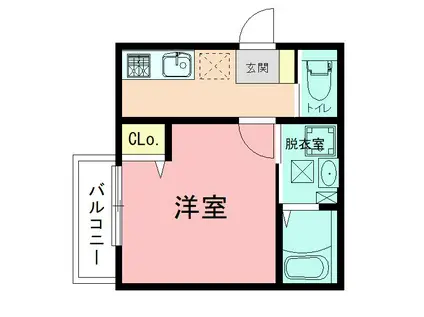 CORE BREEZE(1K/1階)の間取り写真