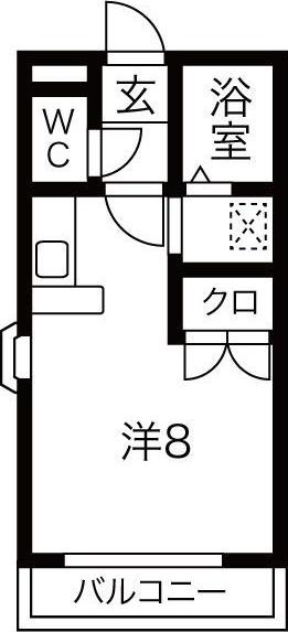 アネックス瑞穂(ワンルーム/2階)の間取り写真