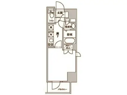 レジディア中延II(1K/3階)の間取り写真