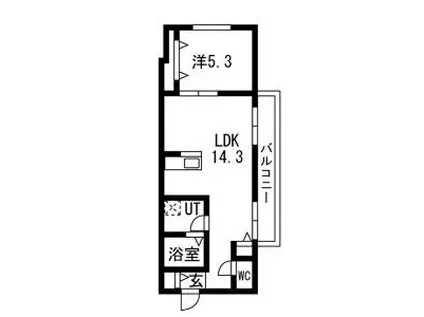 SEREINE NEFLIER(1LDK/3階)の間取り写真