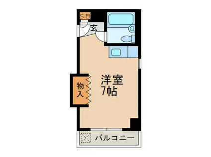 池田ビル(ワンルーム/2階)の間取り写真