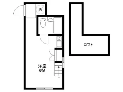 マスターズ三軒茶屋(ワンルーム/1階)の間取り写真