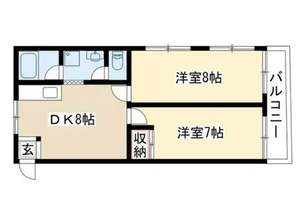 サンマンション本山(2LDK/3階)の間取り写真