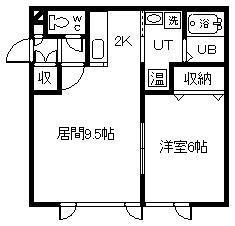 VIERGE(1LDK/2階)の間取り写真