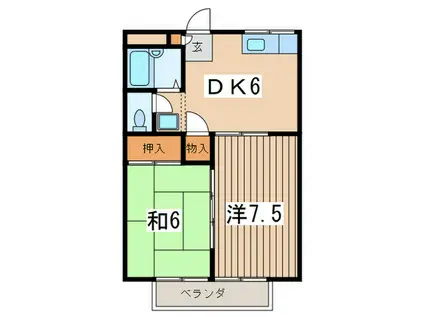 サンハイツ斉藤(2DK/3階)の間取り写真