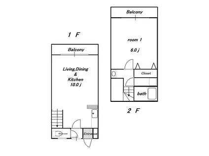 CASAエレンシア(1LDK/1階)の間取り写真
