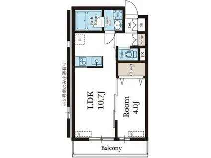 レミオ五番館(1LDK/1階)の間取り写真