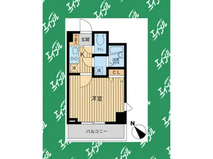 アーデン駒沢大学(1K/12階)の間取り写真