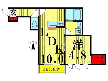 へーベルメゾン森下(1LDK/1階)の間取り写真
