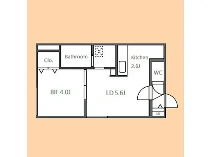 ラフォルテ桑園(1LDK/3階)の間取り写真