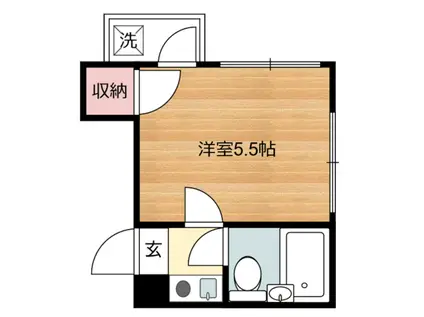 サンライズ小金井(1K/3階)の間取り写真