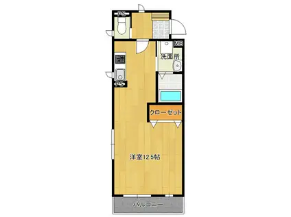 サンマーベラス(1K/1階)の間取り写真