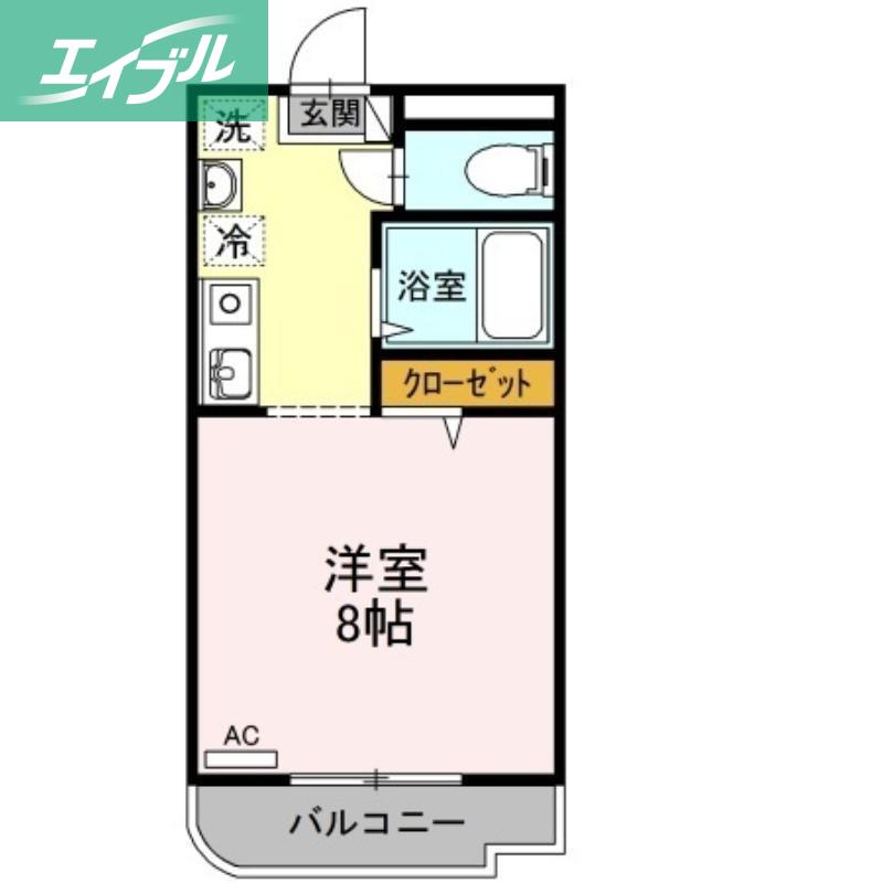 マンションフレンド(1K/1階)の間取り写真