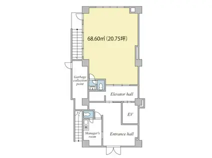 ソリスト綱島(ワンルーム/1階)の間取り写真