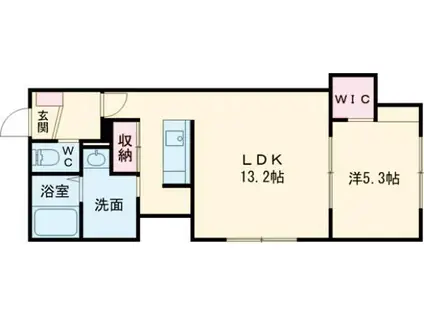 NORFINO AILES (1LDK/2階)の間取り写真