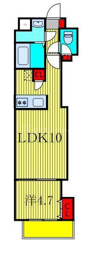 COTE DOR SOGA(1LDK/1階)の間取り写真