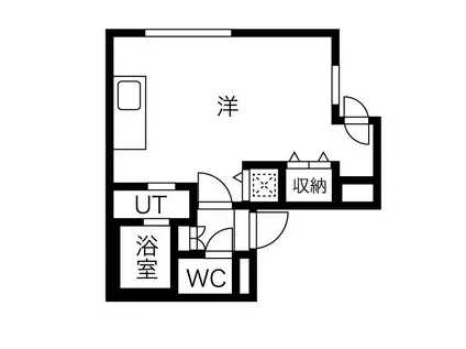 13・3APARTMENT(ワンルーム/3階)の間取り写真