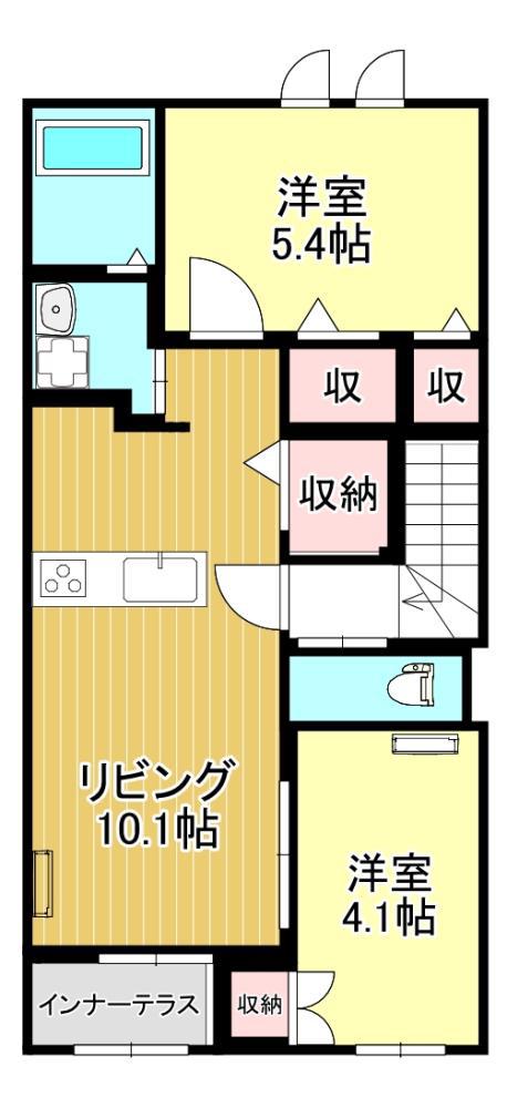 プライムライズ(2LDK/2階)の間取り写真