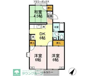 ド・ミール恋ヶ窪(3DK/2階)の間取り写真