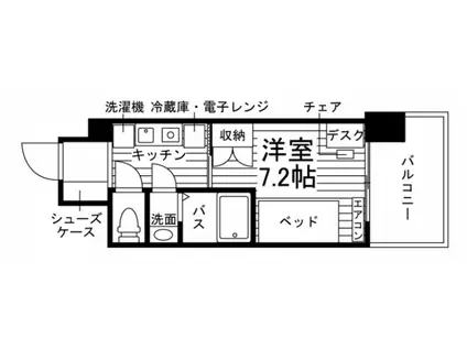 学生会館 フルール ド スリジエ (ワンルーム/6階)の間取り写真