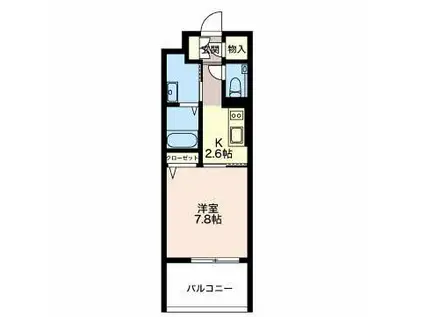 JUNRI SAKURAYAMA(1K/11階)の間取り写真