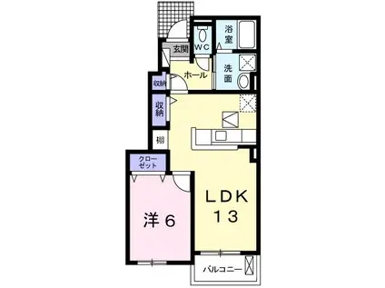インプレスII(1LDK/1階)の間取り写真