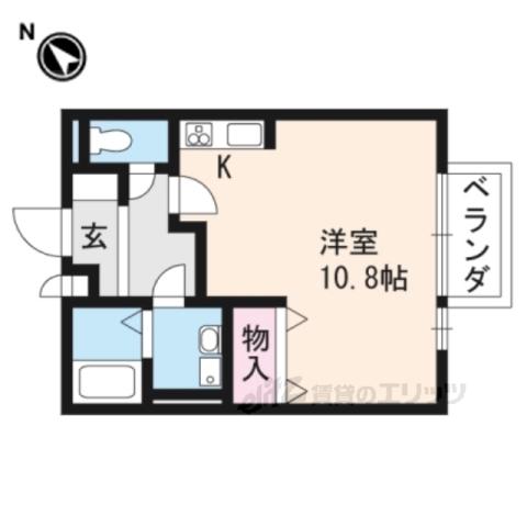 リヴェール(ワンルーム/1階)の間取り写真