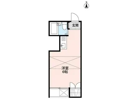 グレース・エム・ケイ(ワンルーム/1階)の間取り写真