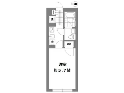 EDIT三軒茶屋(1K/3階)の間取り写真