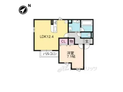 アルヴィータ(1LDK/2階)の間取り写真