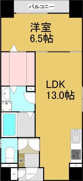 パークレジデンス丸の内駅前(1LDK/7階)の間取り写真