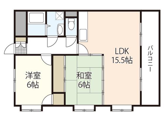 メゾン古田(3LDK/3階)の間取り写真