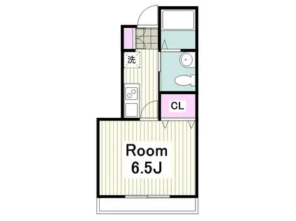 アルヴェール(1K/2階)の間取り写真