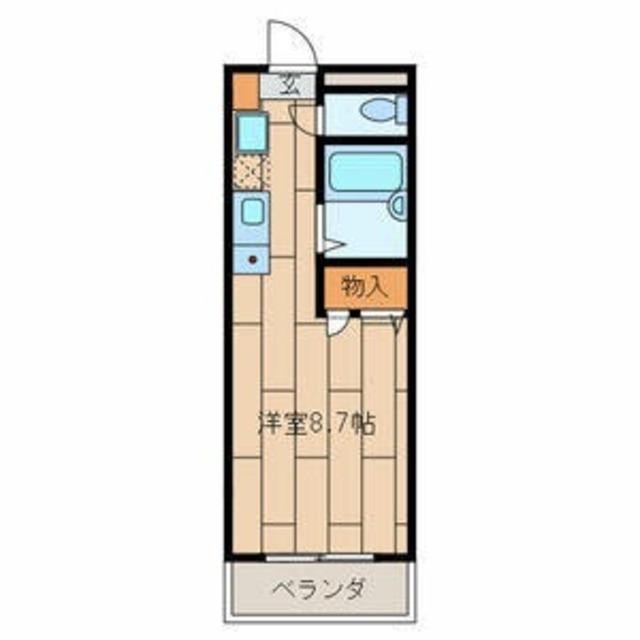 第6宮田ビル(ワンルーム/5階)の間取り写真
