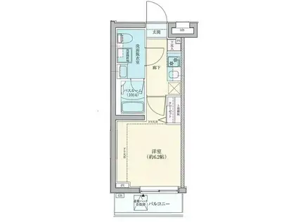ロアール横浜十日市場(1K/2階)の間取り写真