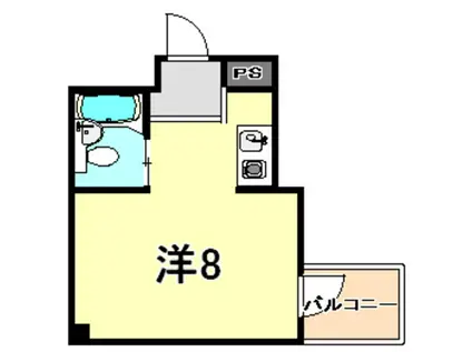 藤井ハウス(ワンルーム/5階)の間取り写真