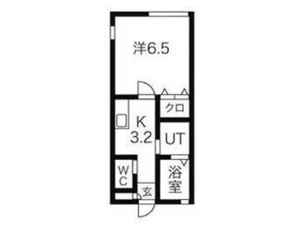 アルカンシエル壱番館(1LDK/1階)の間取り写真