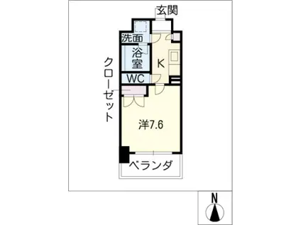 アマーレ葵(1K/2階)の間取り写真